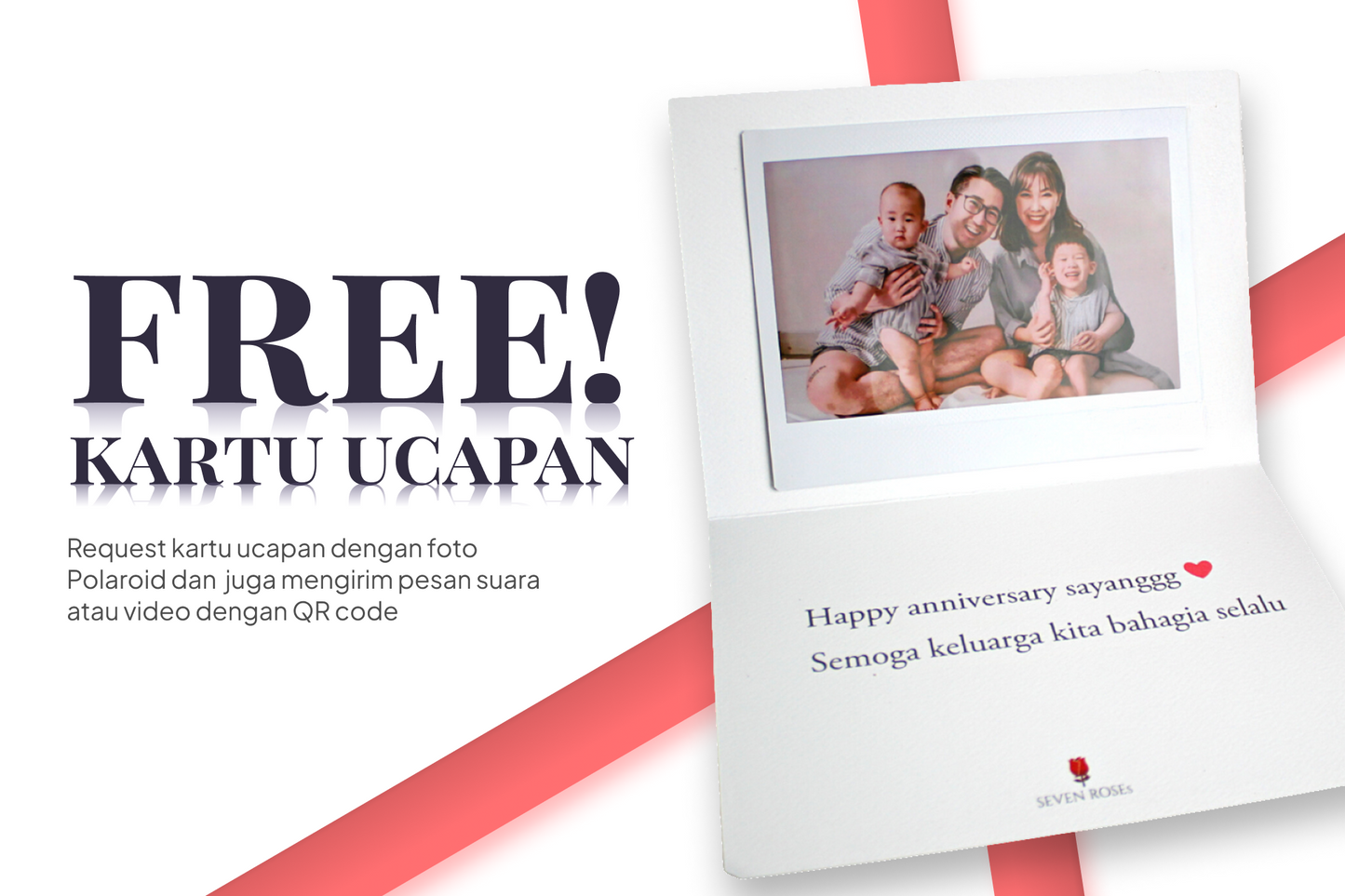 Free Kartu Ucapan (Customize) untuk setiap pembelian product di Sevenrose.