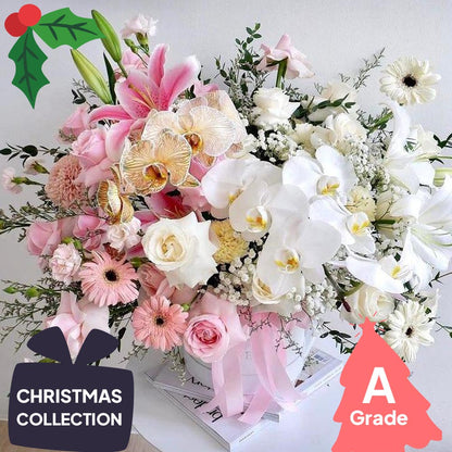 Christmas, Orchid, Gerbera