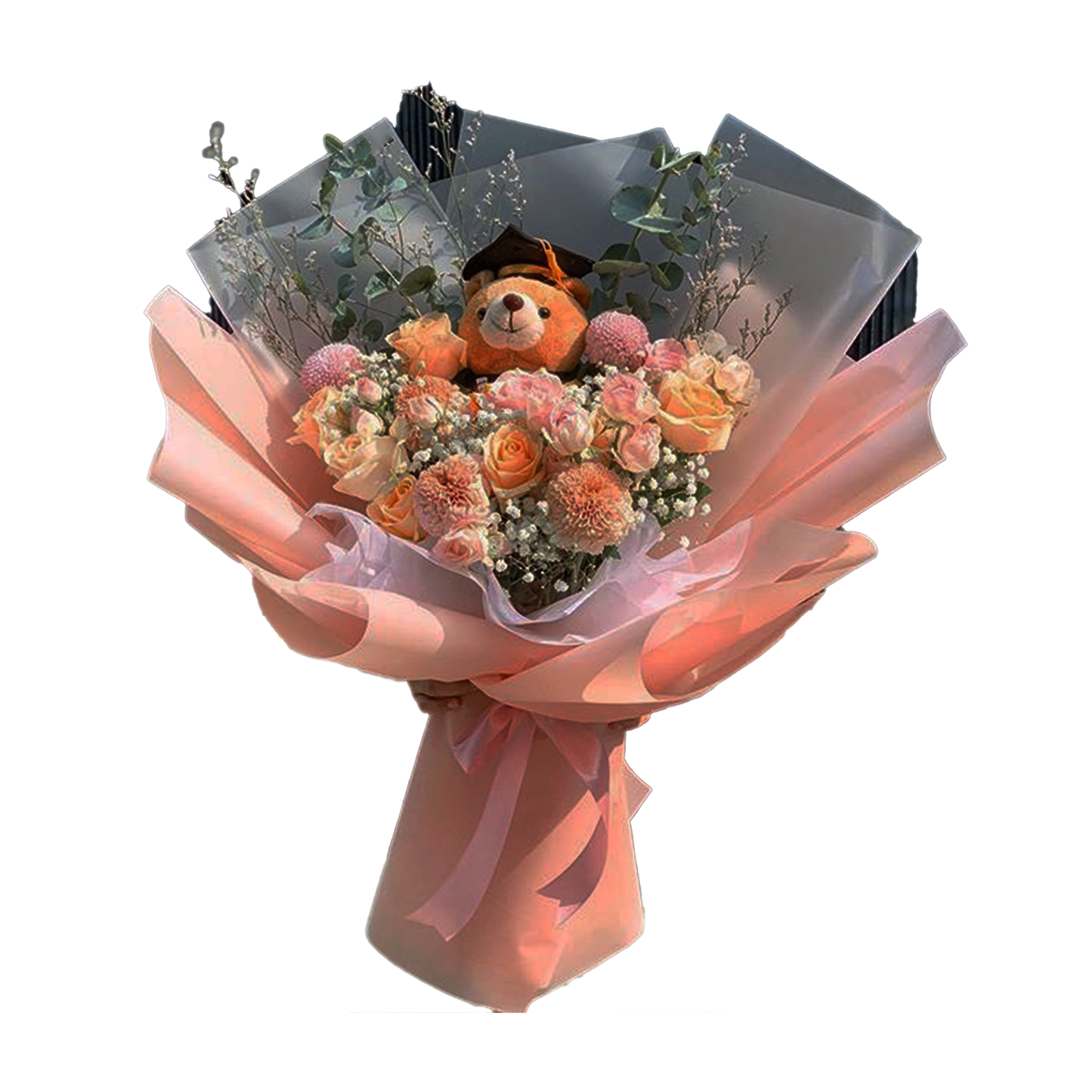 Bouquet Flower, Graduation, Peony