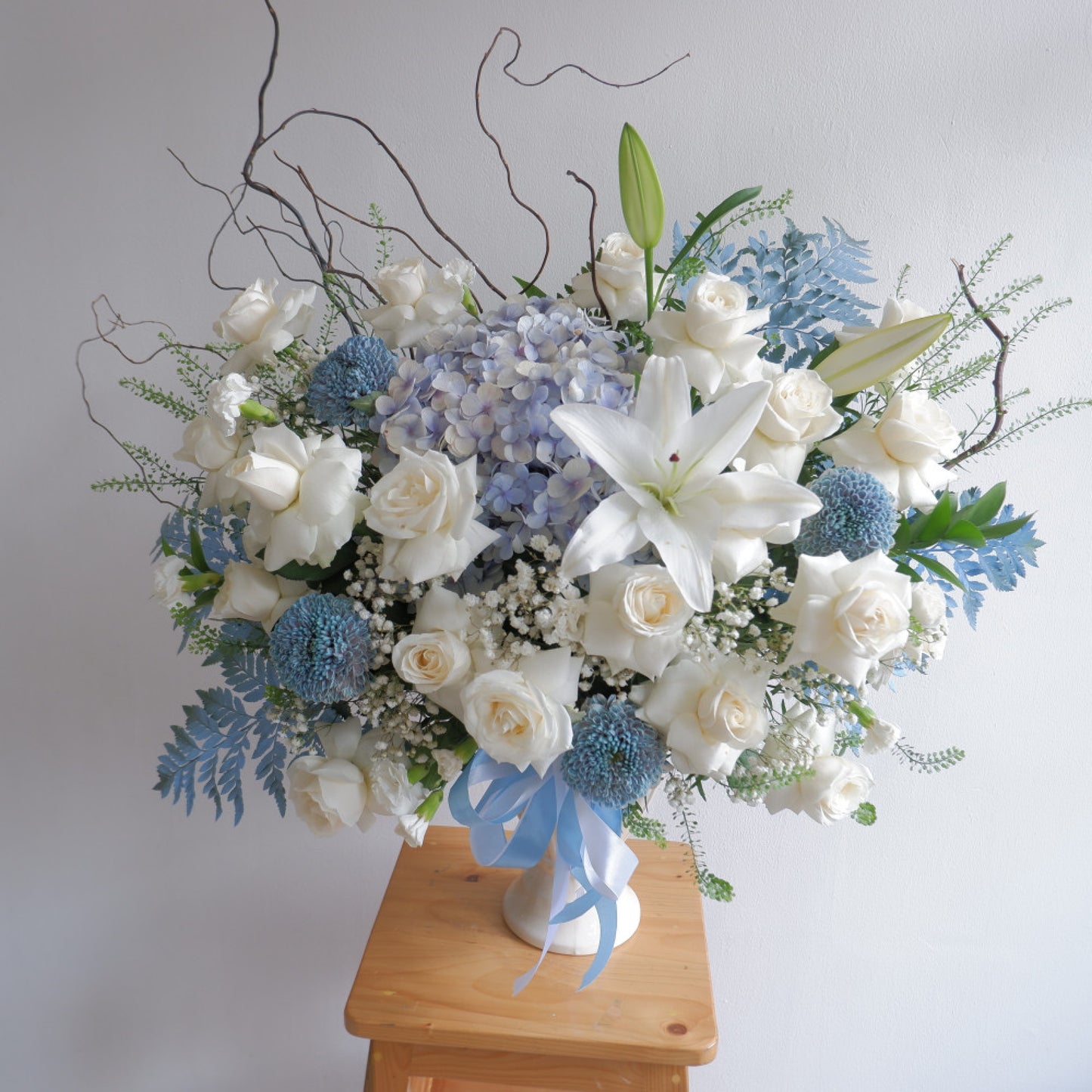 Vase, Hydrangea, Lily