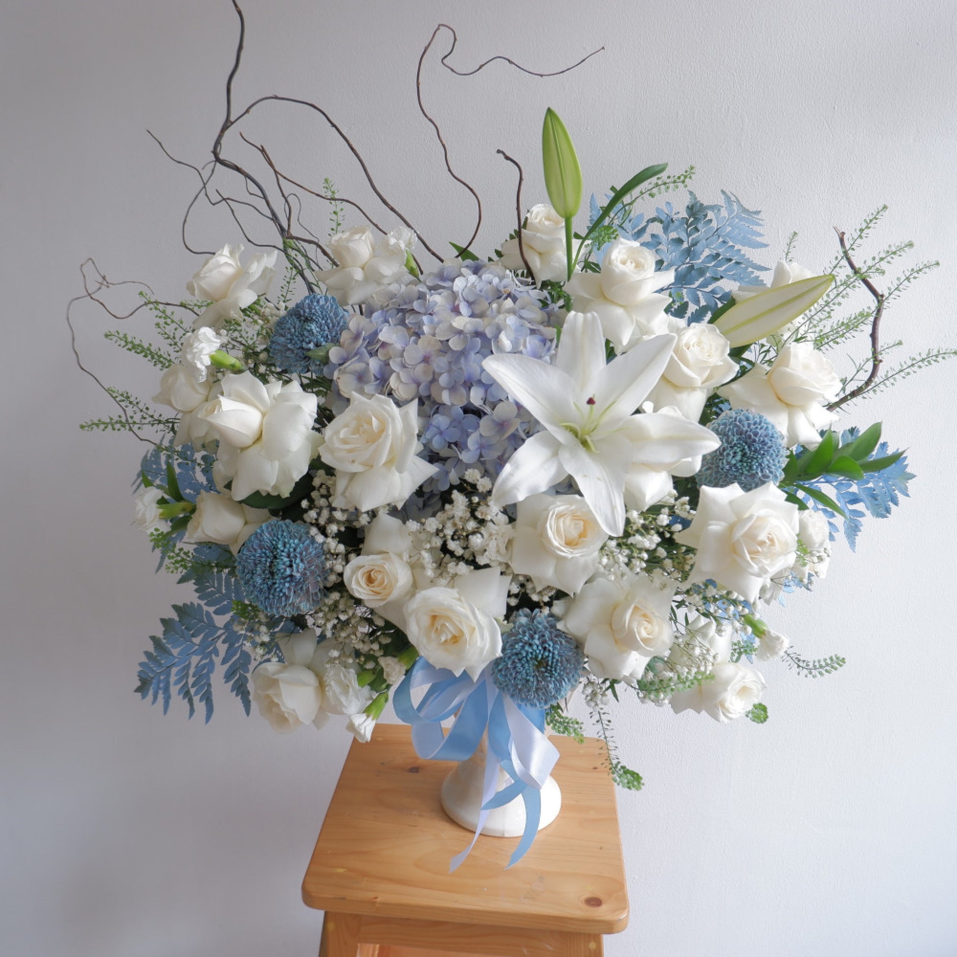 Vase, Hydrangea, Lily