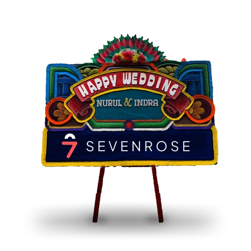 Papan Bunga, Happy Wedding, Bahagia