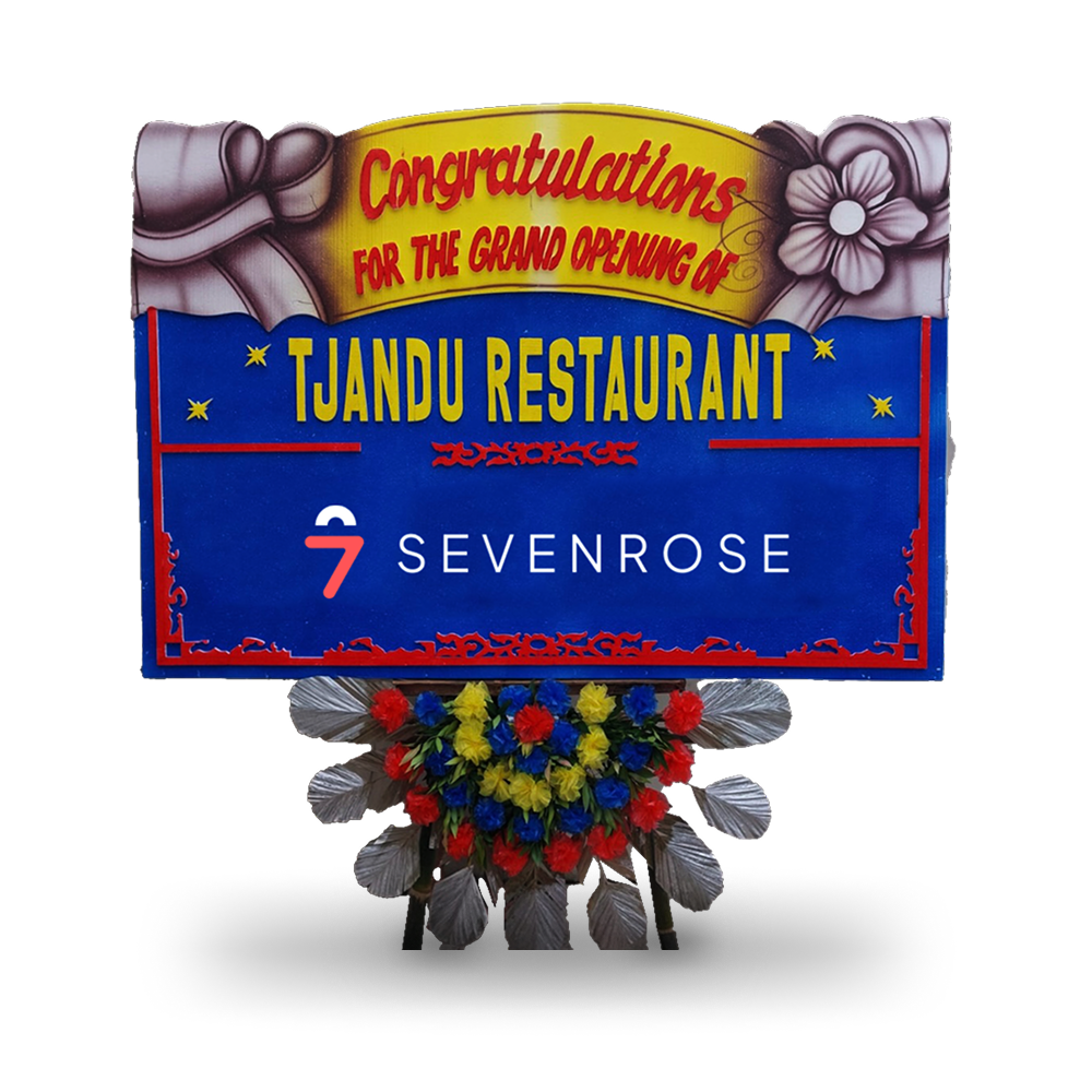 Papan Bunga, Congratulations, Blue