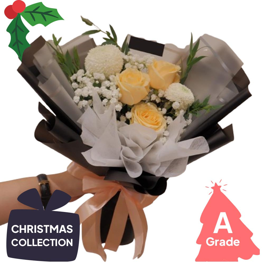 Christmas, Rose, Baby Breath