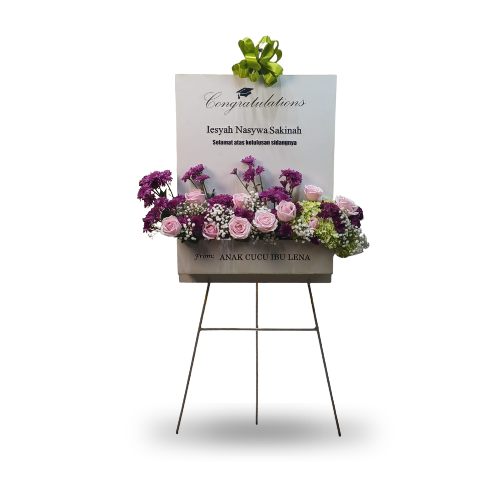 Papan Bunga Acrylic, Congratulations, Premium