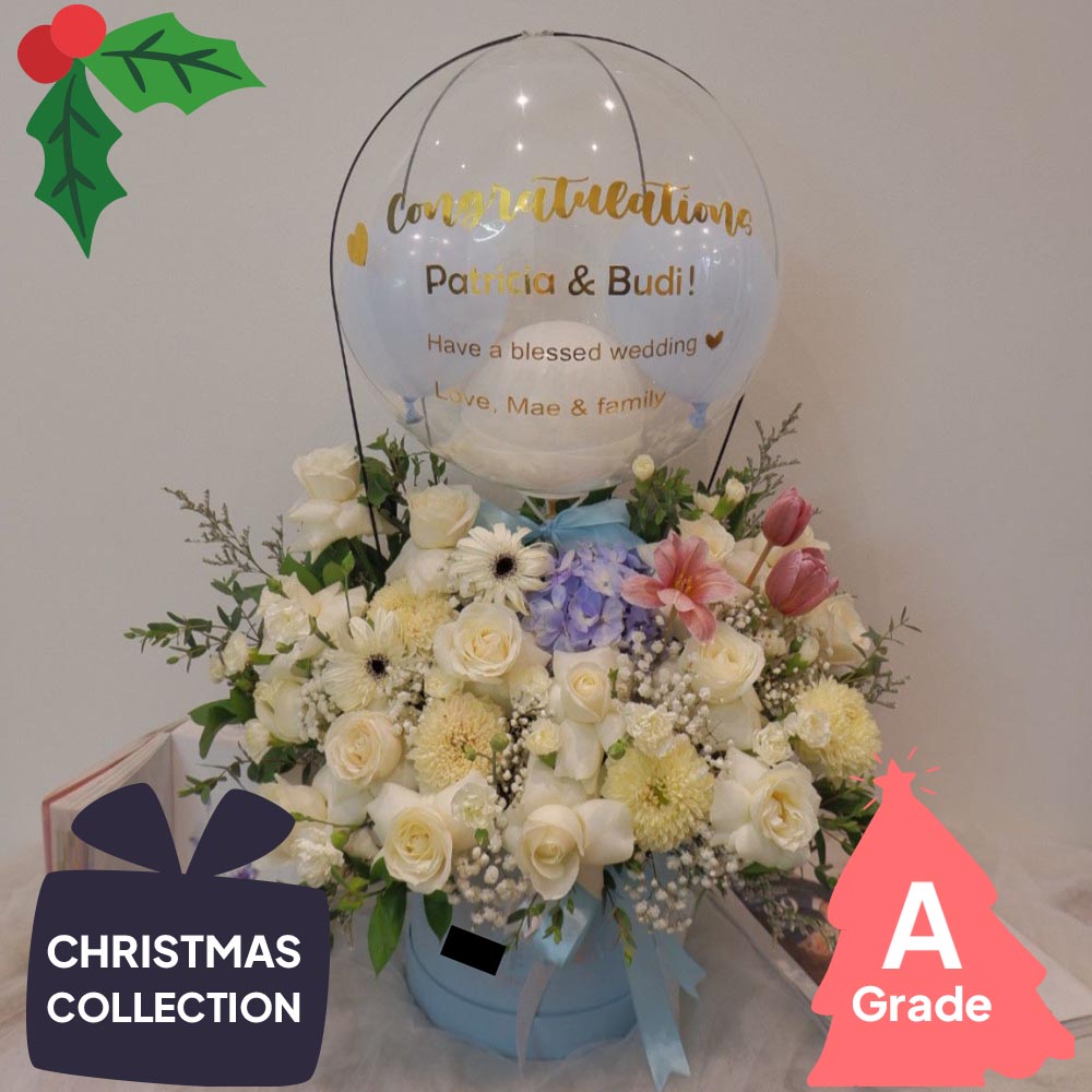 Christmas, Hot Air Bloombox, Rose