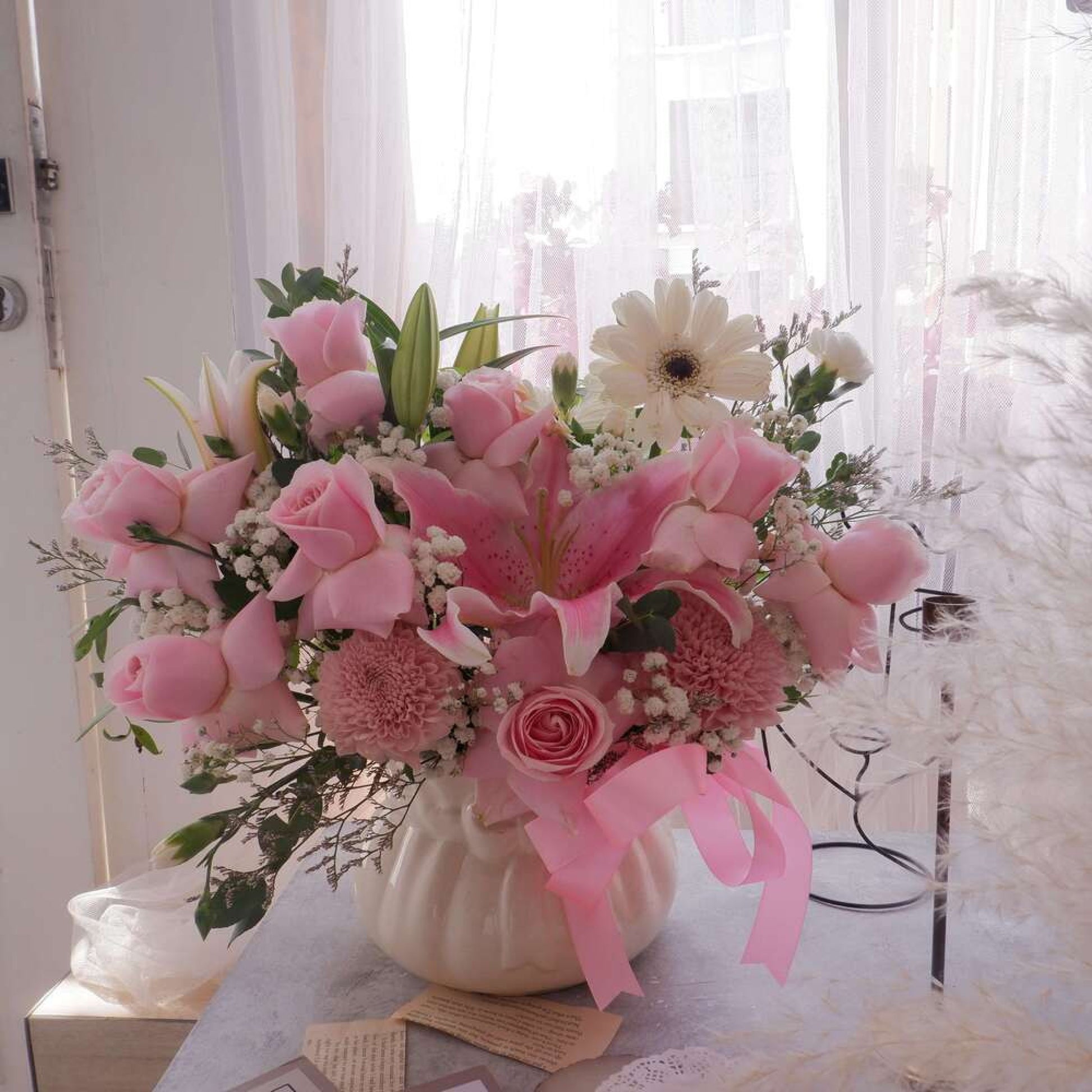 Lily, Rose, Vase
