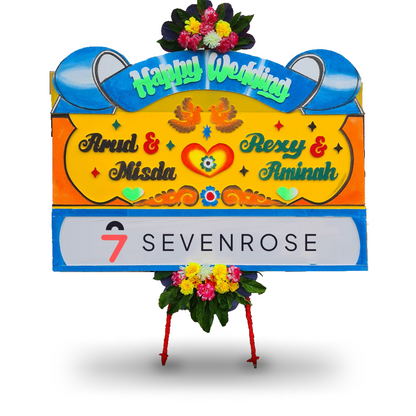 Papan Bunga, Happy Wedding, Selamat