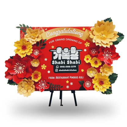 Grand Opening, Congratulations, Papan Bunga