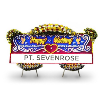Papan Bunga, Happy Wedding, Maroon