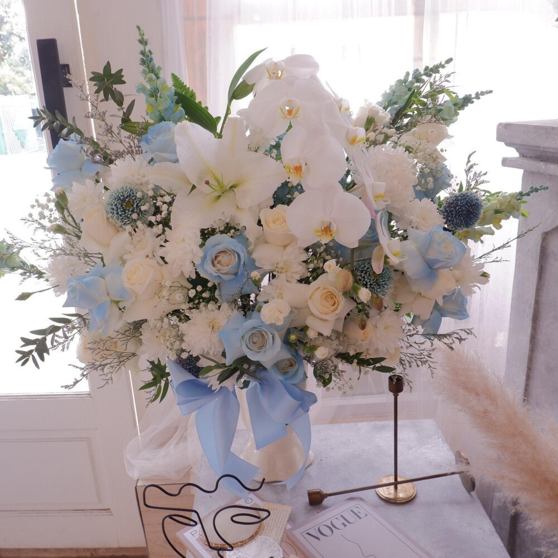 Orchid, Lily, Vase