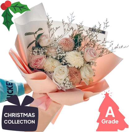 Christmas, Peony, Rose