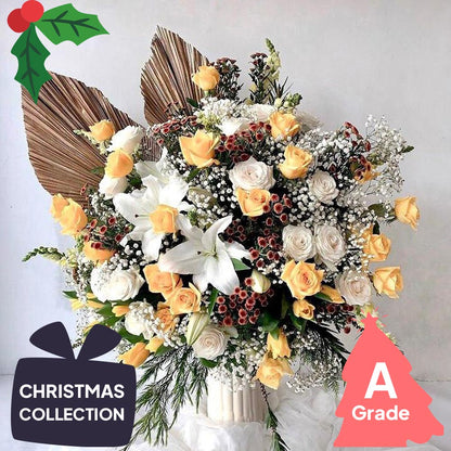 Christmas, Vase, Lily