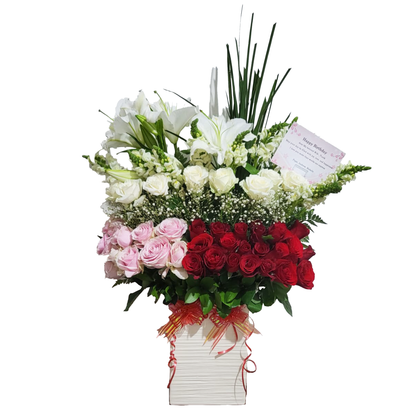 Vase, Rose, Lily