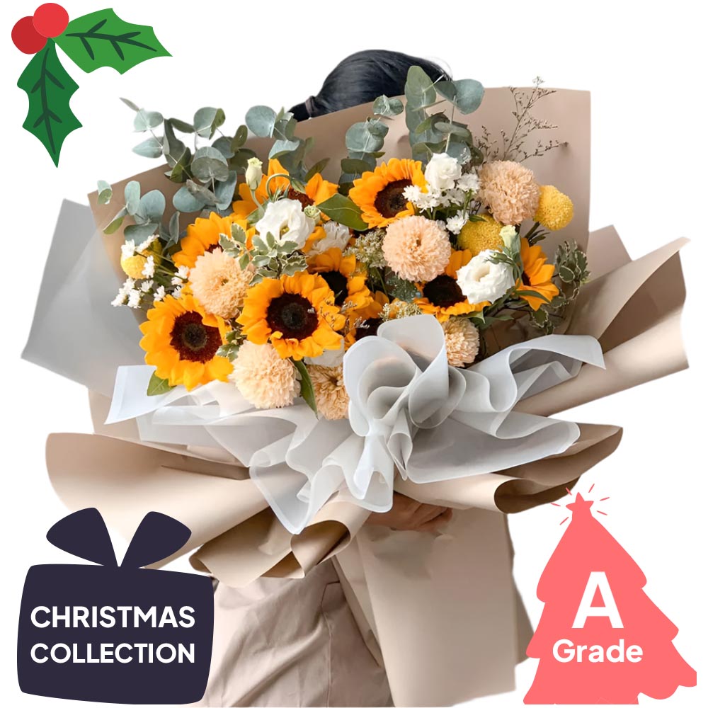 Christmas, Sun Flower, Peony