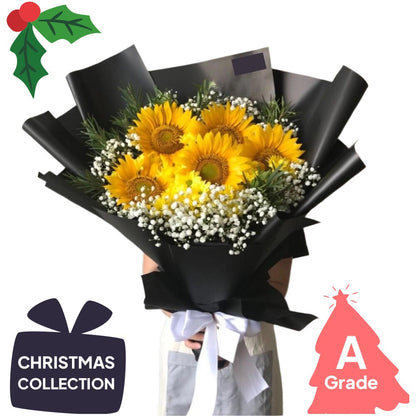 Christmas, Baby Breath, Sun Flower