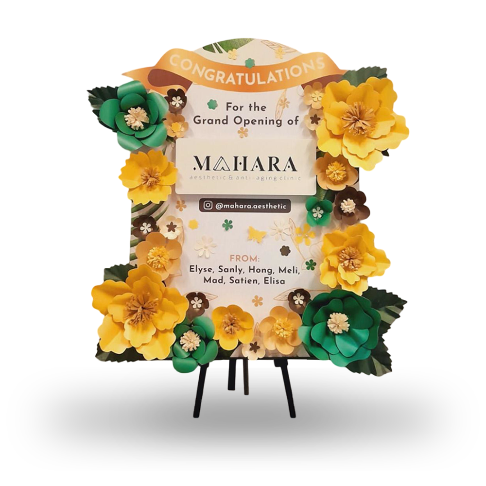 Premium, Elegan, Papan Bunga