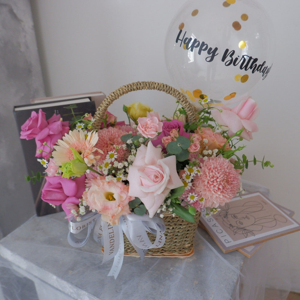 Basket Flower, Graduation, Elegan