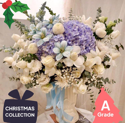Christmas, Vase, Hydrangea