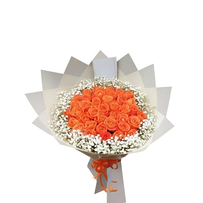 Rose, Baby Breath, Valentine