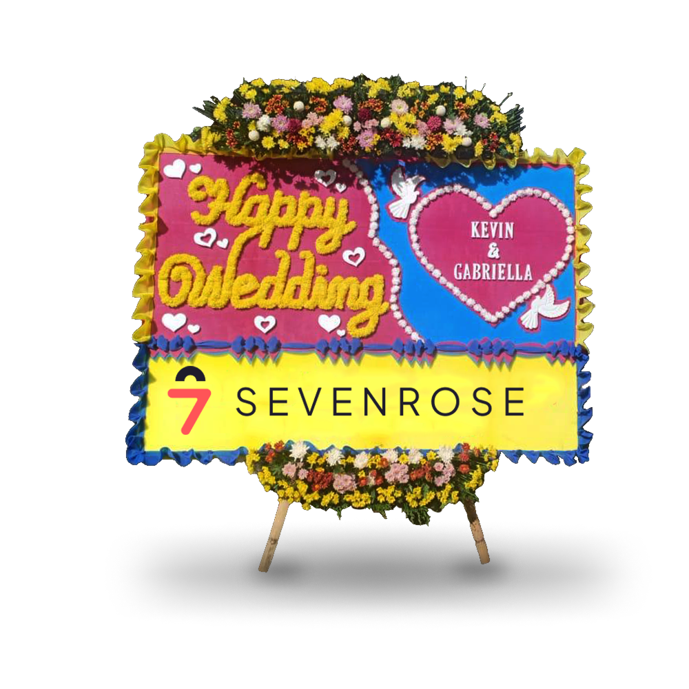 Papan Bunga, Happy Wedding, Color Full
