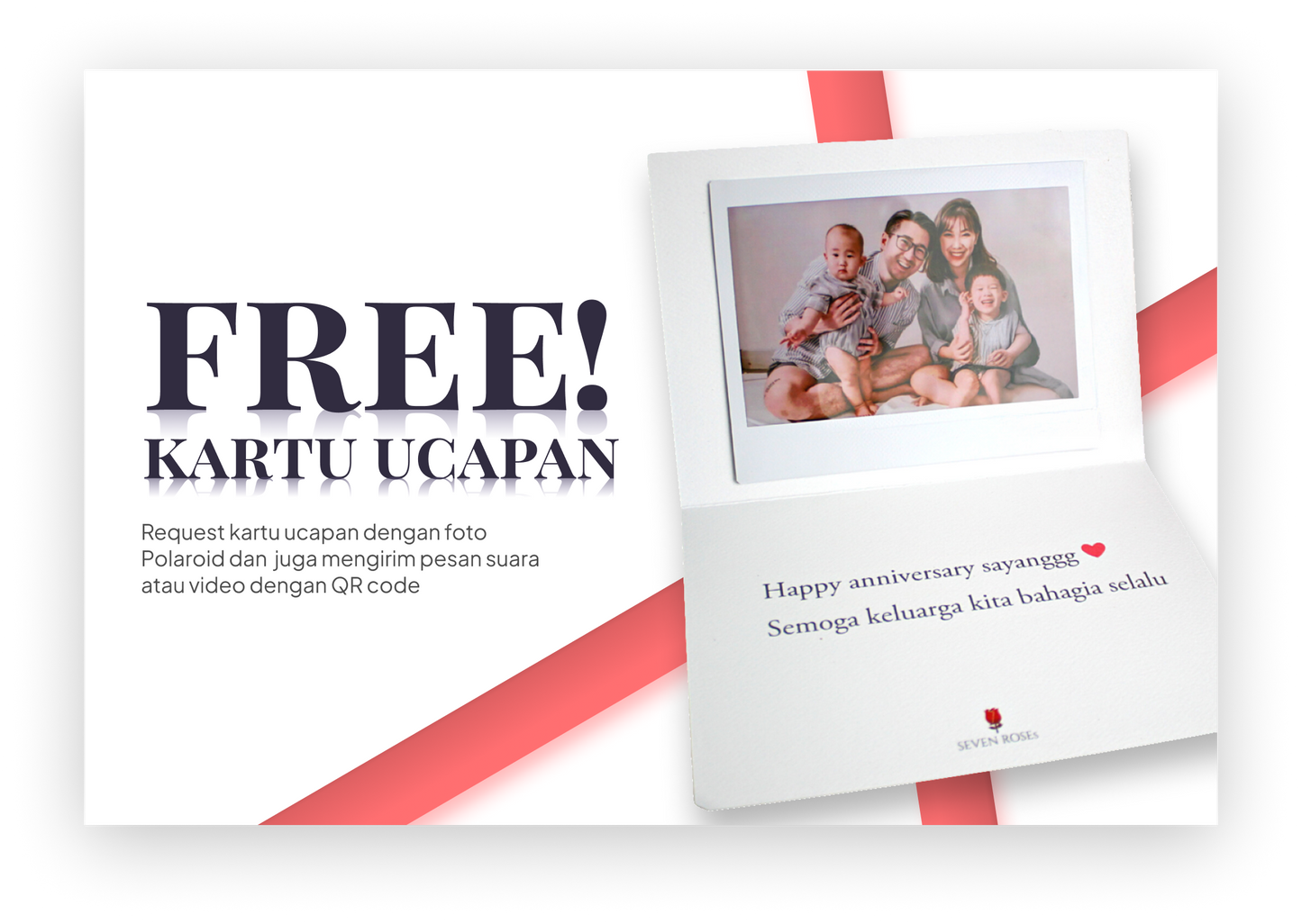 Free Kartu Ucapan (Customize) untuk setiap pembelian product di Sevenrose.