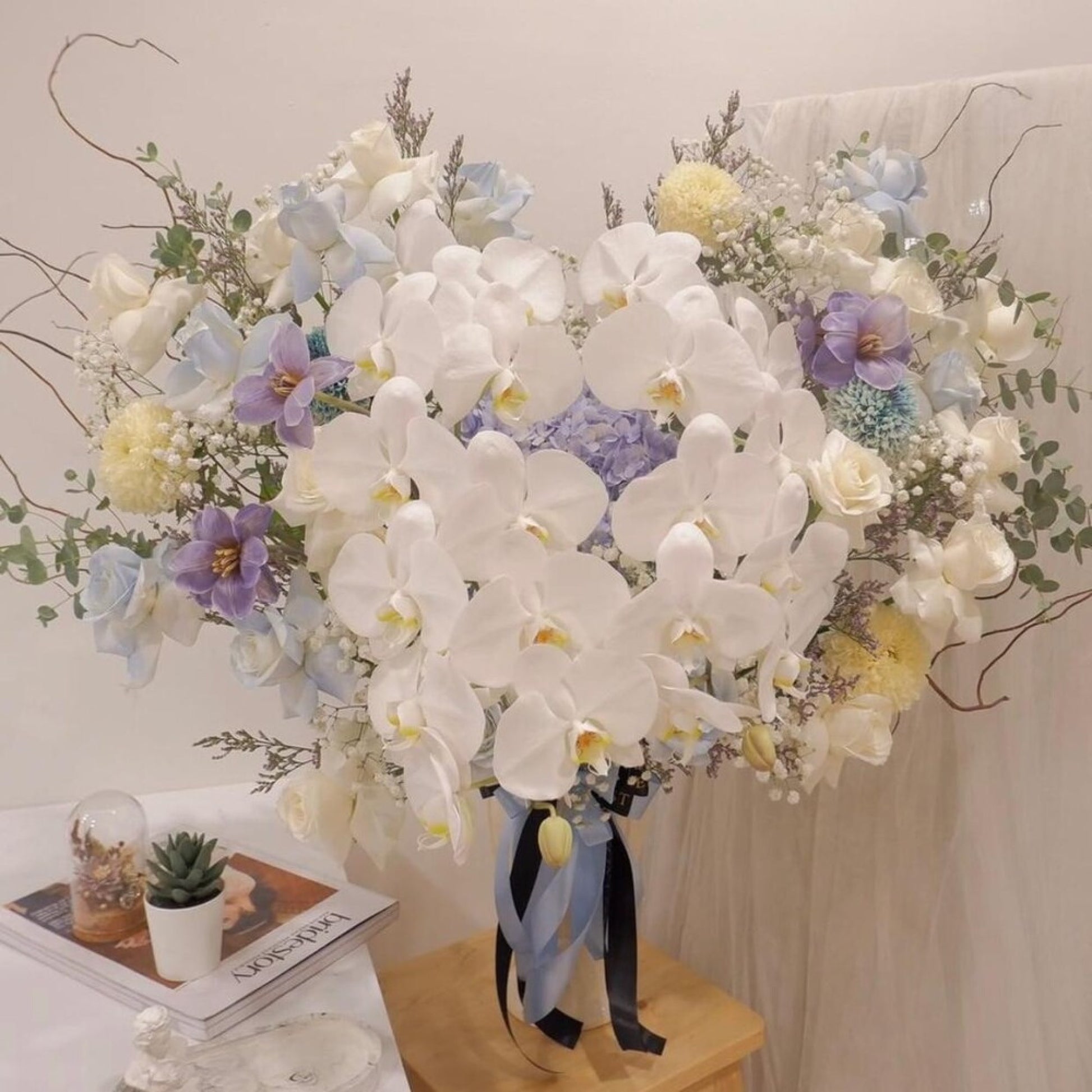 Orchid, Hydrangea, Vase
