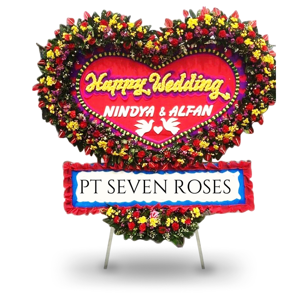 Papan Bunga, Unik, Happy Wedding