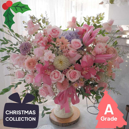 Christmas, Vase, Rose