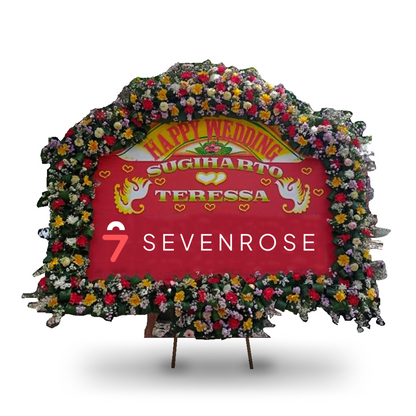 Papan Bunga, Happy Wedding, Bahagia