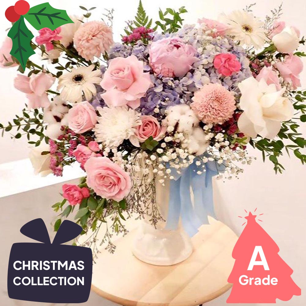 Christmas, Vase, Hydrangea