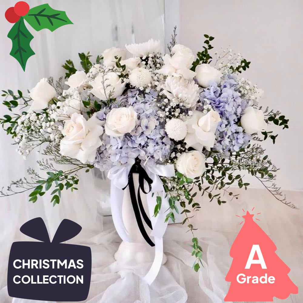 Christmas, Vase, Hydrangea