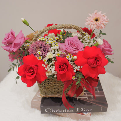 Rose, Basket Flower, Premium