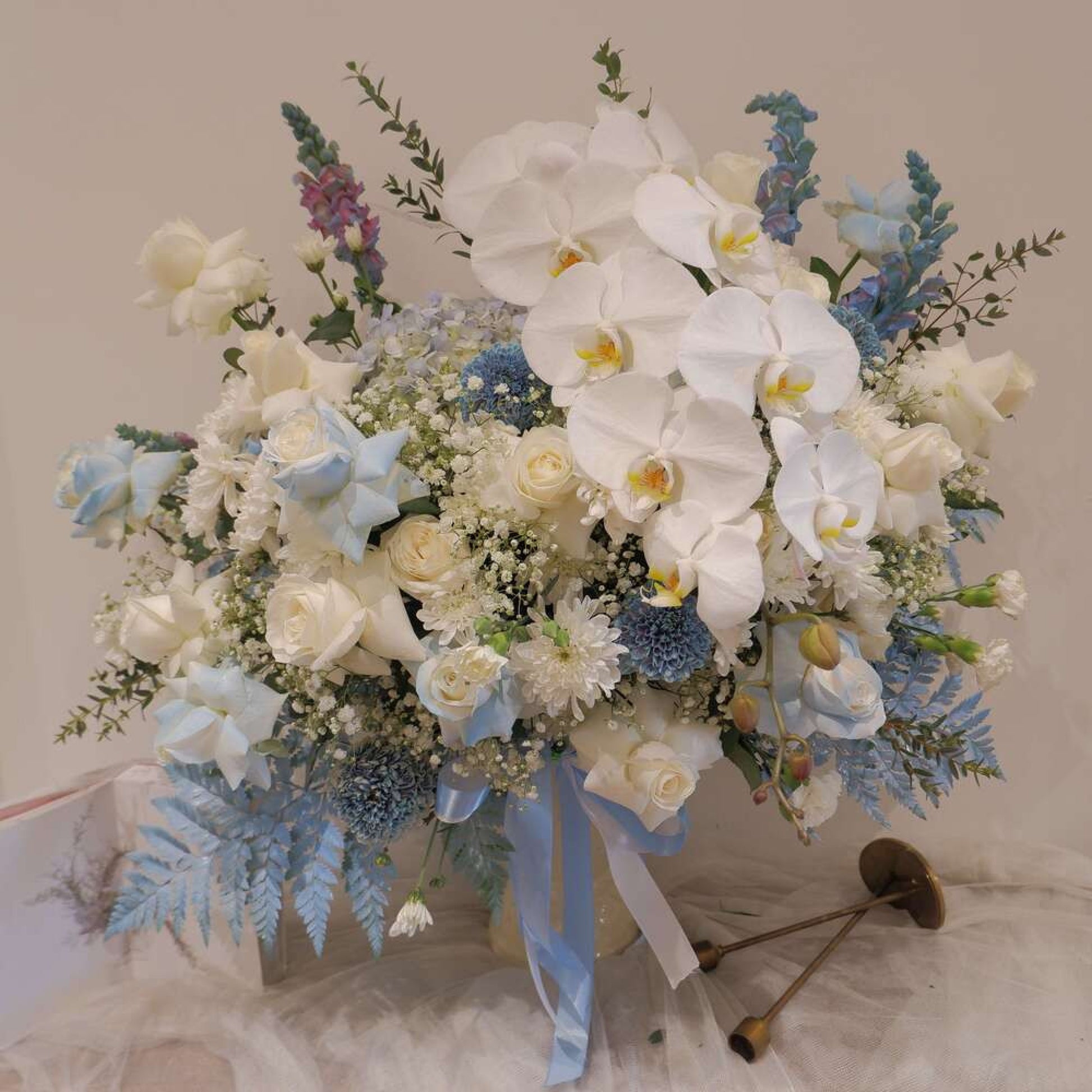 Orchid, Vase, Rose