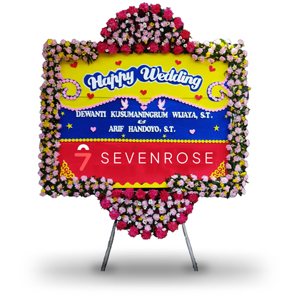 Papan Bunga, Happy Wedding, Selamat