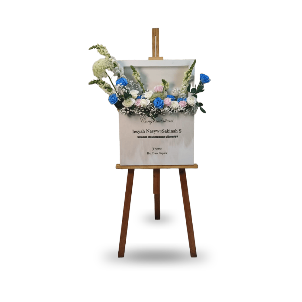 Acrylic Papan Bunga, Premium, Congratulations