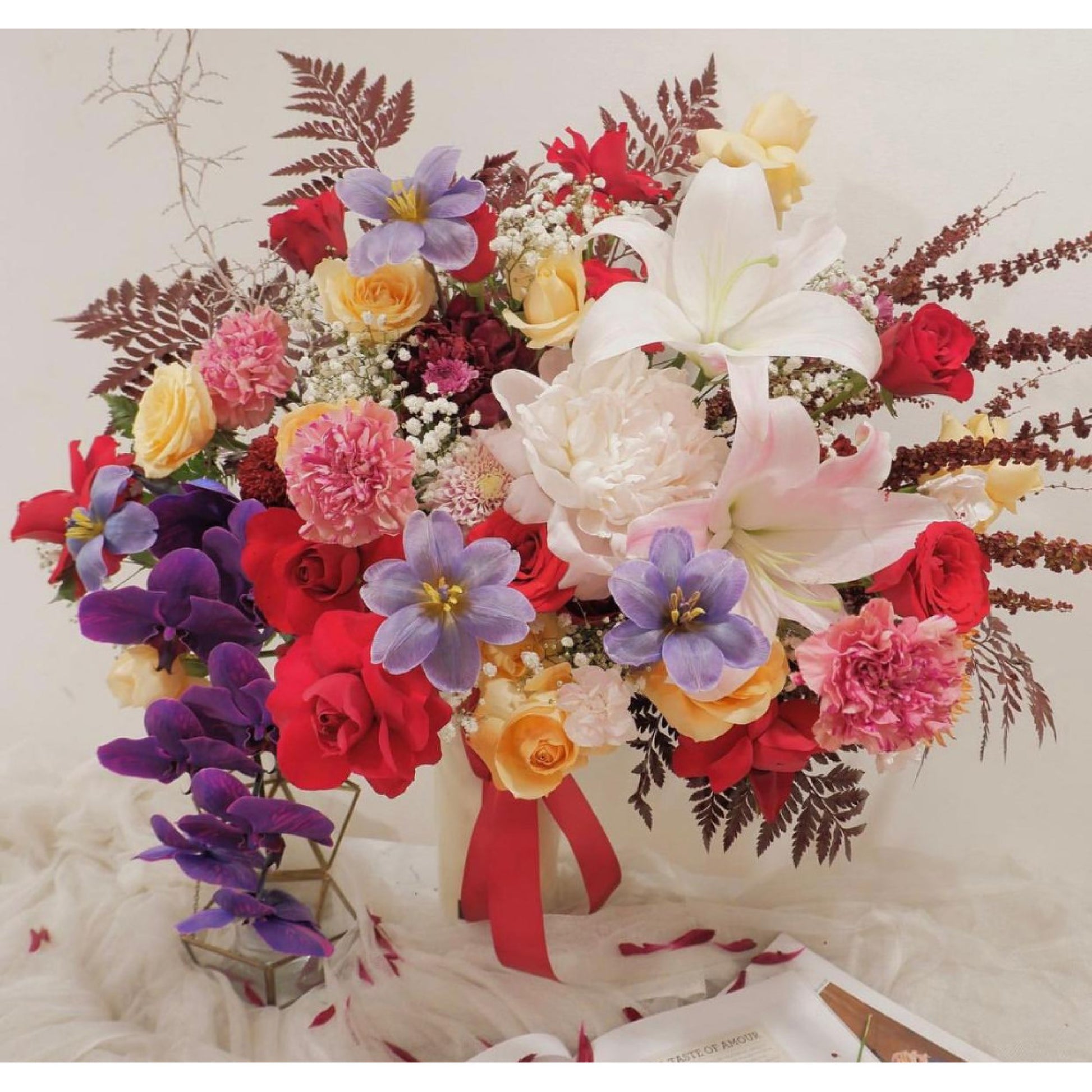 Rose, Lily, Vase