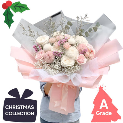 Christmas, Baby Breath, Rose