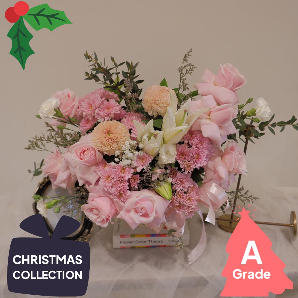 Christmas, Vase, Rose