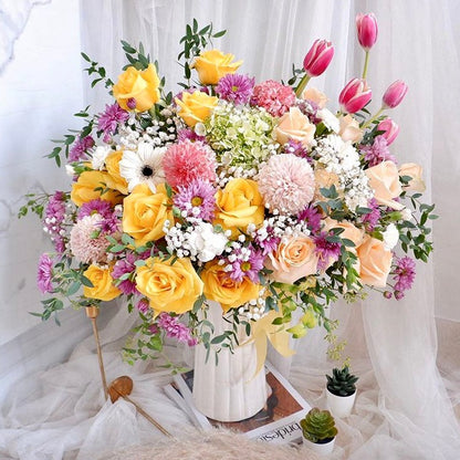 Vase, Rose, Peony