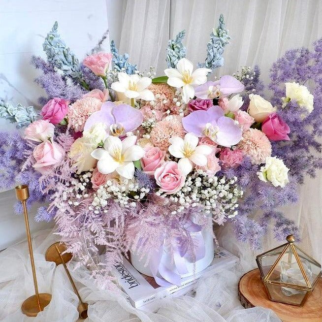Snapdragon, Peony, Baby Breath