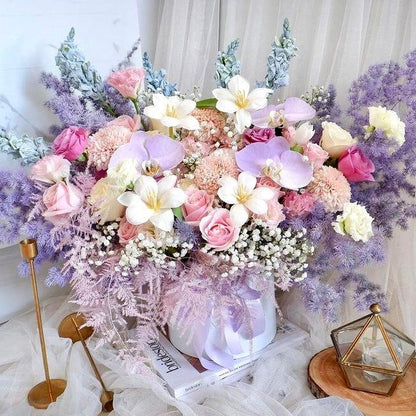 Snapdragon, Peony, Baby Breath