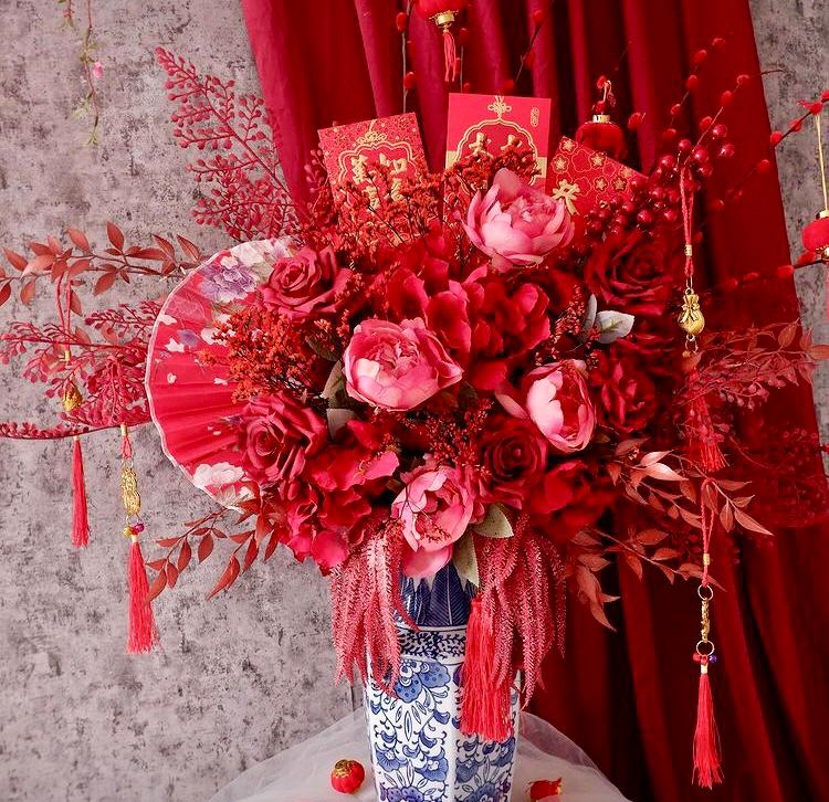 Vase, Imlek, Rose
