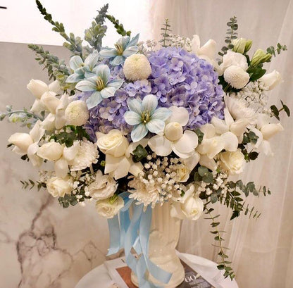 Vase, Hydrangea, Rose