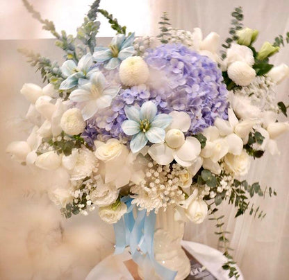 Vase, Baby Breath, Hydrangea