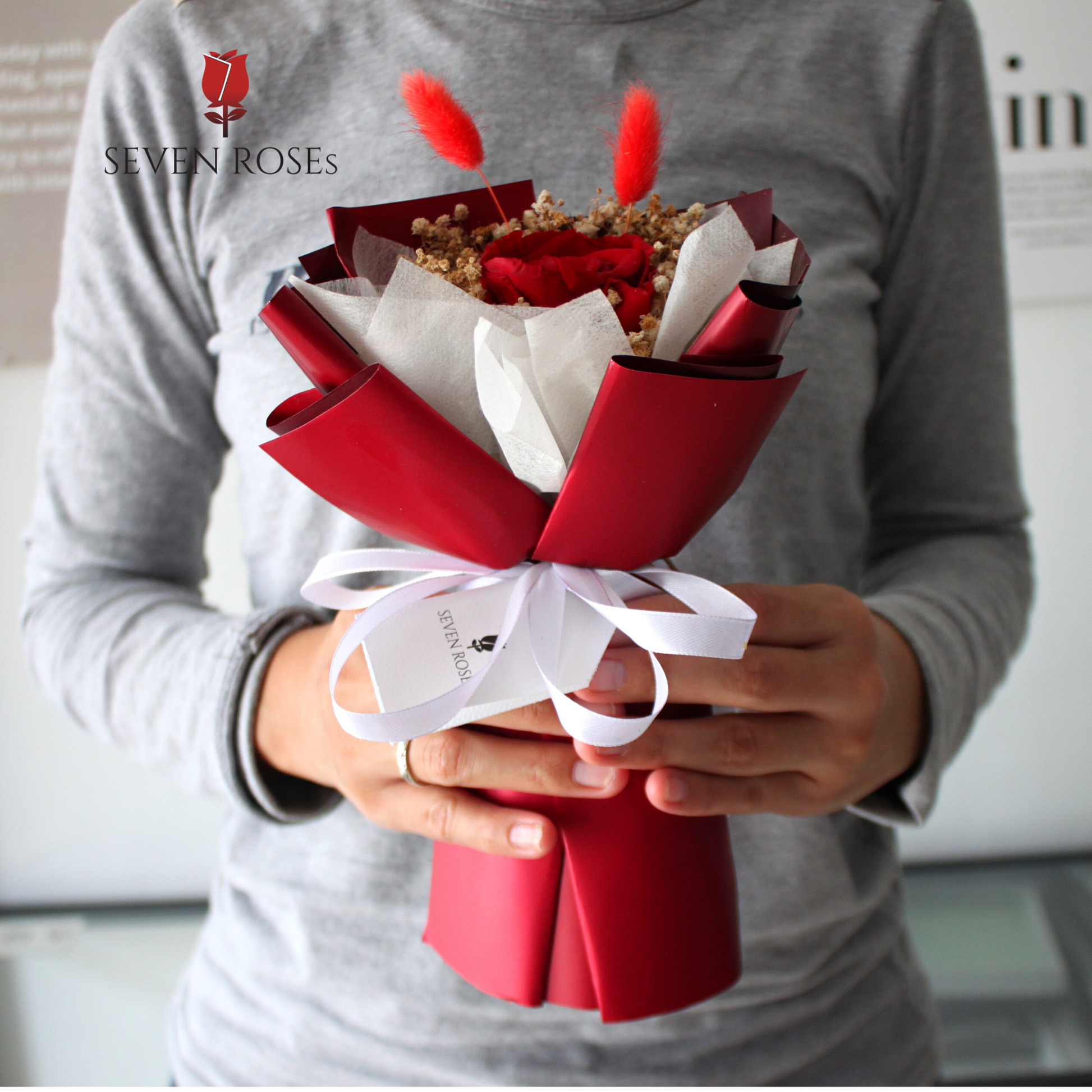 Red Rose, Bouquet Flower, Elegan