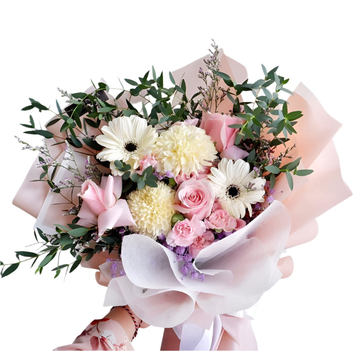 Bouquet Flower, Buket Bunga, Mawar, Garbera, Graduation, Valentine