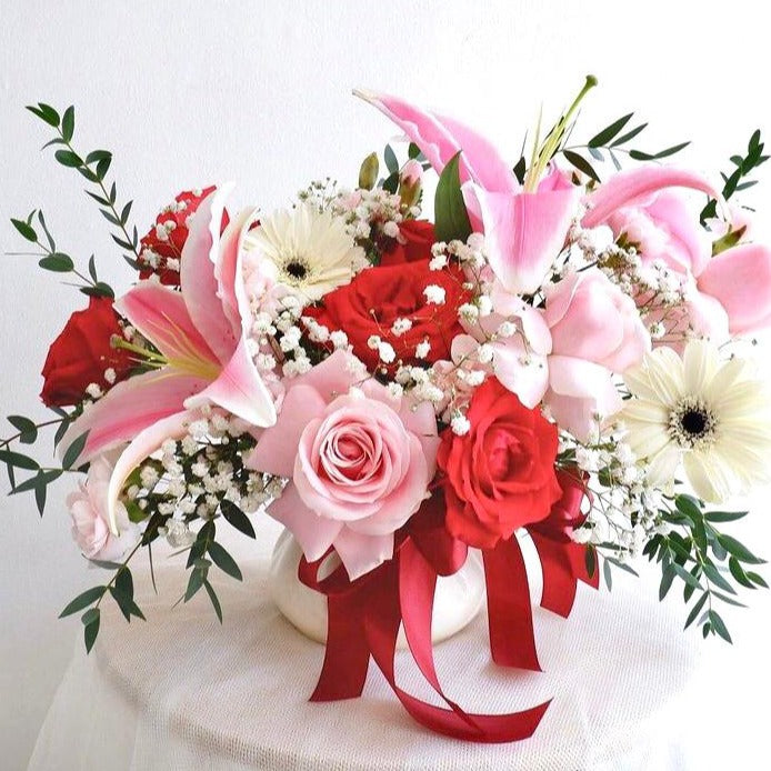 Rose, Lily, Vase