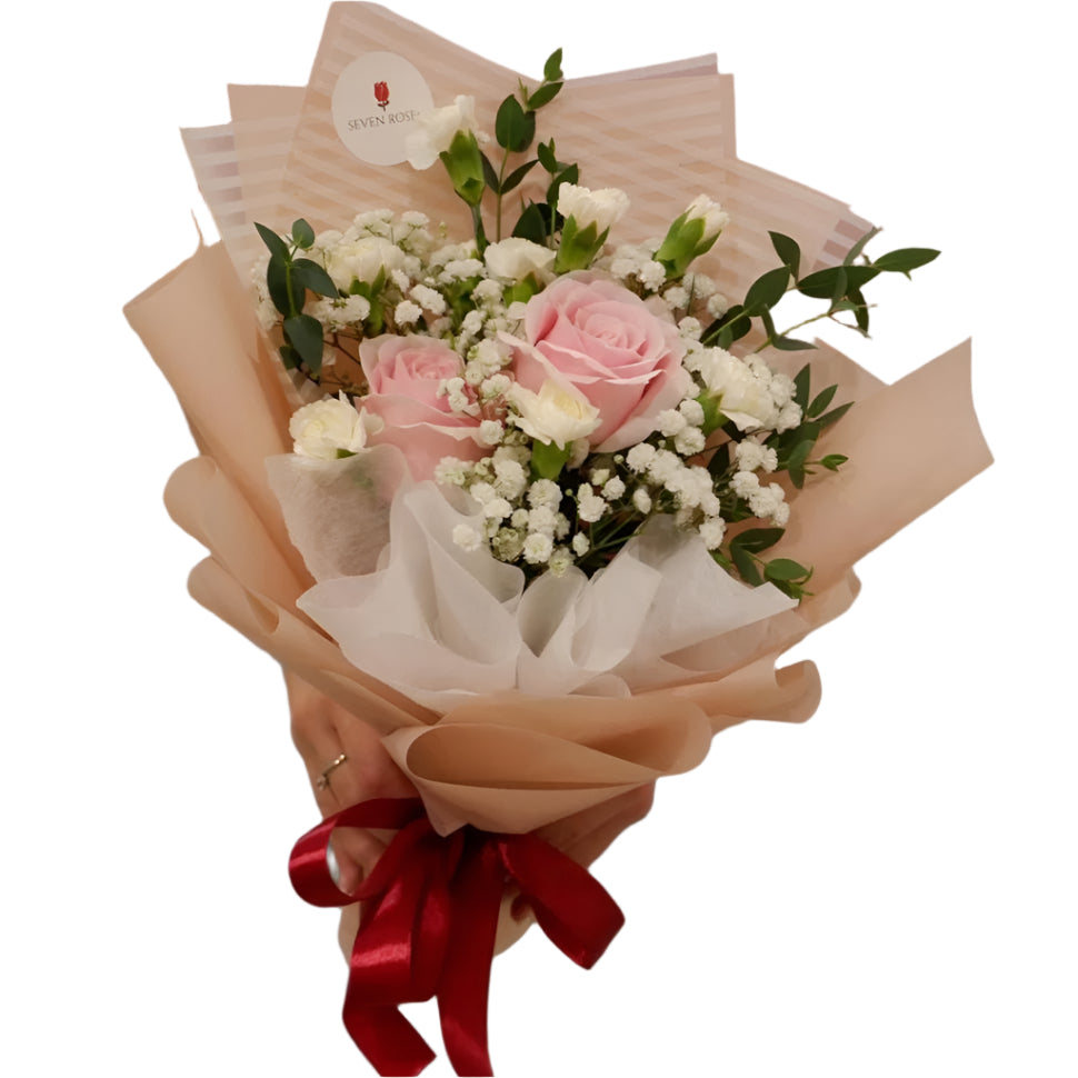 Rose, Baby Breath, Bouquet