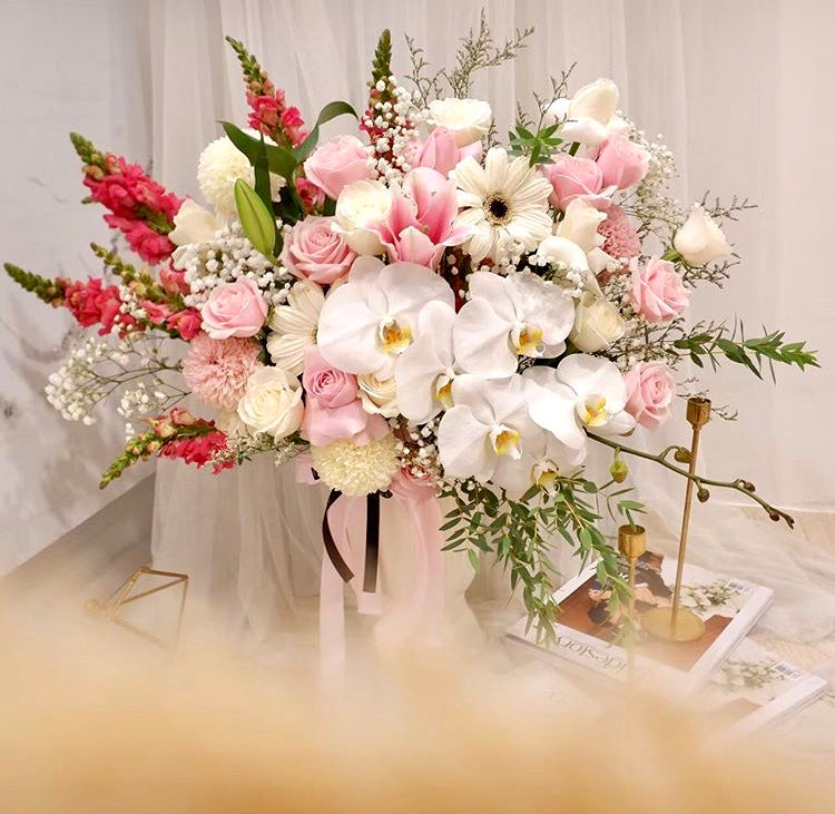 Vase, Orchid, Snapdragon
